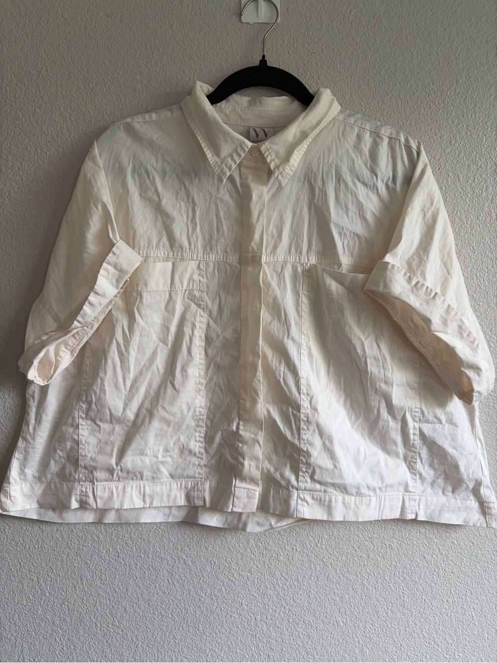 Worthington Cream Button-Down Men’s Casual Shirt